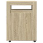Casa si Gradina - Mobilier - Dulapuri si sifoniere - Dulapuri - Dulap de baie ingust cu roti, stejar sonoma, lemn prelucrat - Infinity.ro