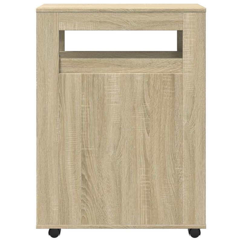 Casa si Gradina - Mobilier - Dulapuri si sifoniere - Dulapuri - Dulap de baie ingust cu roti, stejar sonoma, lemn prelucrat - Infinity.ro