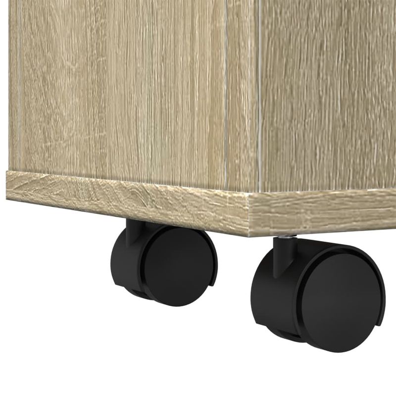 Casa si Gradina - Mobilier - Dulapuri si sifoniere - Dulapuri - Dulap de baie ingust cu roti, stejar sonoma, lemn prelucrat - Infinity.ro