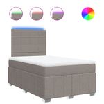 Casa si Gradina - Mobilier - Paturi si accesorii - Paturi - Pat box spring cu saltea, taupe, 120x190 cm material textil - Infinity.ro