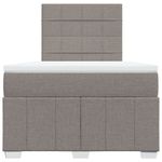Casa si Gradina - Mobilier - Paturi si accesorii - Paturi - Pat box spring cu saltea, taupe, 120x190 cm material textil - Infinity.ro