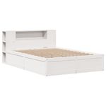 Casa si Gradina - Mobilier - Paturi si accesorii - Paturi - Cadru de pat fara saltea, alb, 140x190 cm, lemn masiv de pin - Infinity.ro