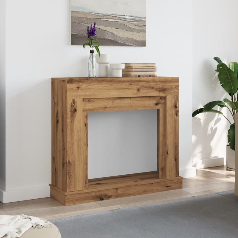 Casa si Gradina - Termice - Sobe, Seminee si accesorii - Accesorii seminee si sobe - Masca semineu, stejar artizanal, 100x30x87,5 cm, lemn prelucrat - Infinity.ro
