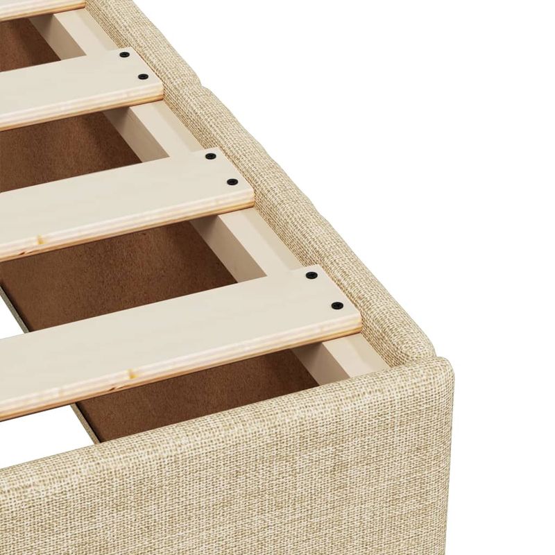 Casa si Gradina - Mobilier - Paturi si accesorii - Paturi - Pat box spring cu saltea, crem, 80x200 cm, textil - Infinity.ro