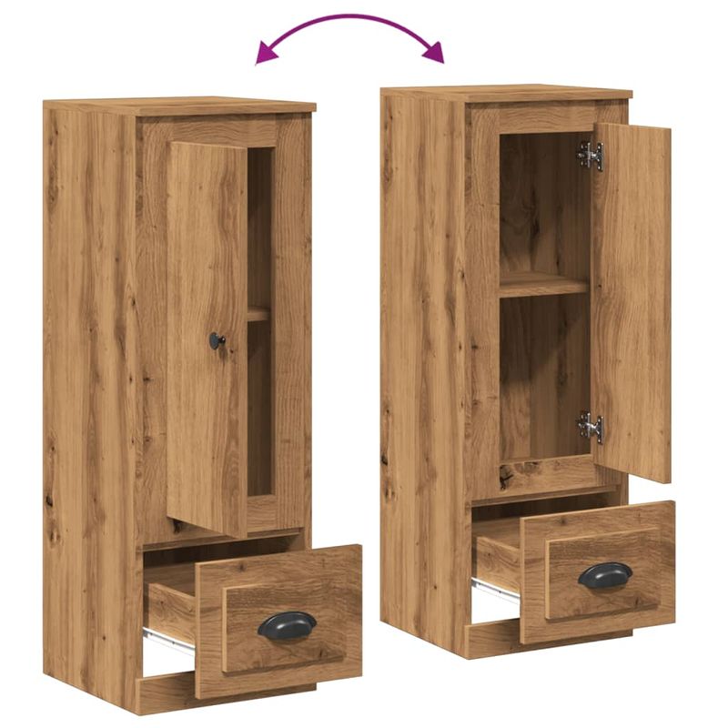 Casa si Gradina - Mobilier - Comode si corpuri - Corpuri bucatarie - Dulap inalt, artisian oak artizanal, 36x35,5x103,5 cm, lemn prelucrat - Infinity.ro
