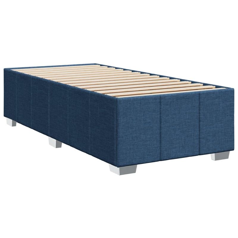 Casa si Gradina - Mobilier - Paturi si accesorii - Paturi - Pat box spring cu saltea, albastru, 90x200 cm, textil - Infinity.ro