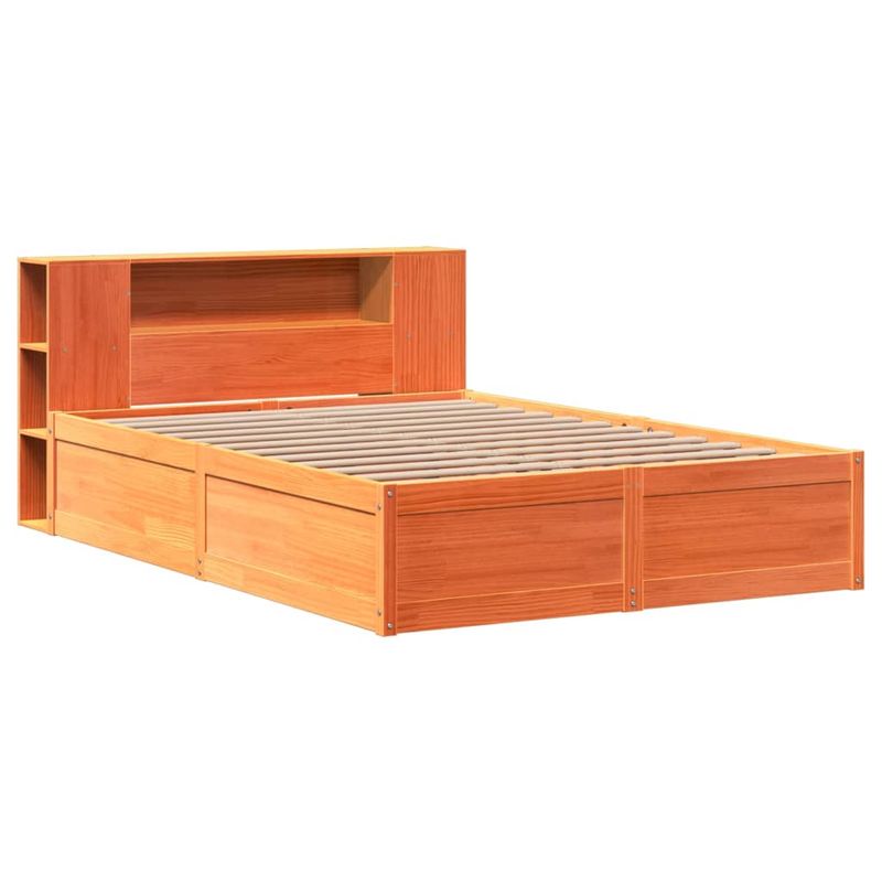 Casa si Gradina - Mobilier - Paturi si accesorii - Paturi - Cadru pat fara saltea, maro ceruit, 120x200 cm, lemn masiv pin - Infinity.ro