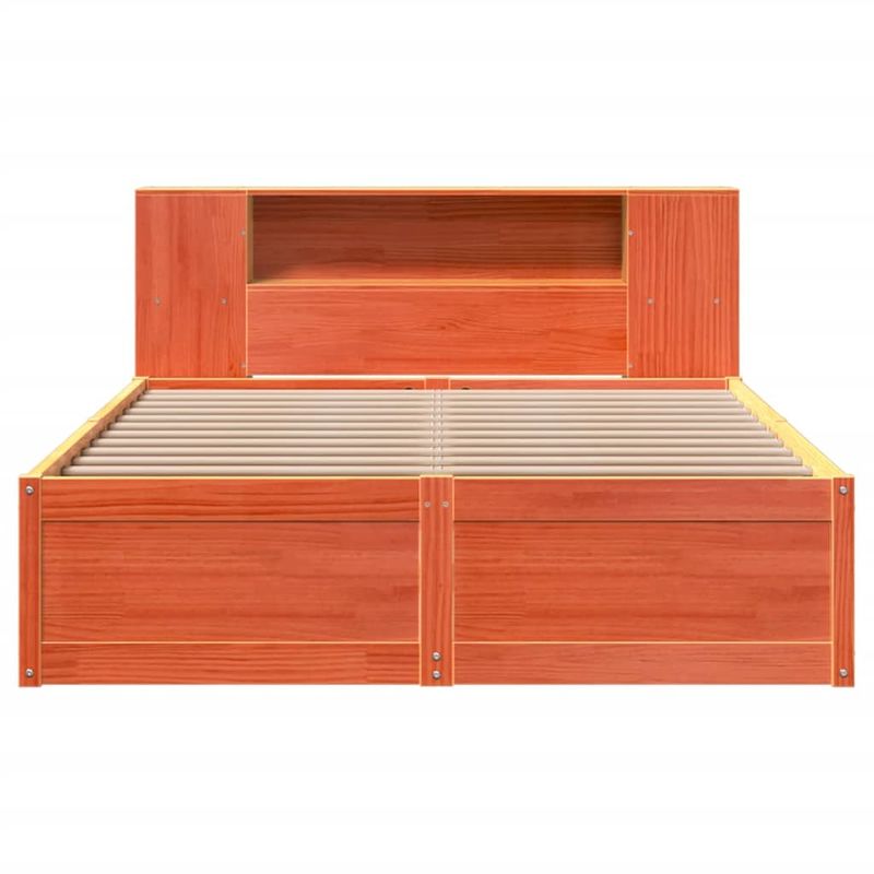 Casa si Gradina - Mobilier - Paturi si accesorii - Paturi - Cadru pat fara saltea, maro ceruit, 120x200 cm, lemn masiv pin - Infinity.ro