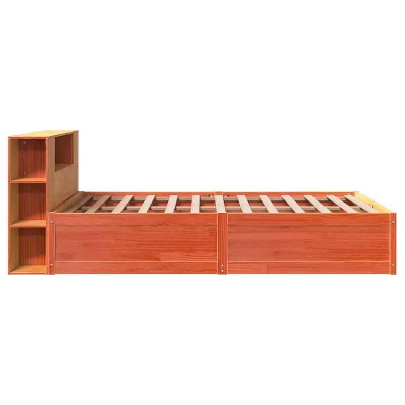 Casa si Gradina - Mobilier - Paturi si accesorii - Paturi - Cadru pat fara saltea, maro ceruit, 120x200 cm, lemn masiv pin - Infinity.ro