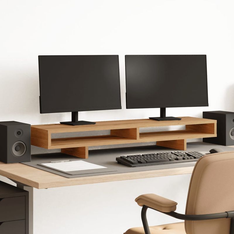 PC, gaming si accesorii - Desktop PC & monitoare - Accesorii monitoare - Suport monitor, stejar artizanal, 100x27x15 cm, lemn prelucrat - Infinity.ro