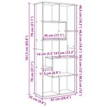 Casa si Gradina - Mobilier - Biblioteci si rafturi - Biblioteci - Biblioteca/separator camera lemn vechi 67x25x161,5 cm lemn - Infinity.ro