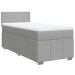 Casa si Gradina - Mobilier - Paturi si accesorii - Paturi - Pat continental cu saltea, gri deschis, 80x200 cm, textil - Infinity.ro