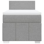 Casa si Gradina - Mobilier - Paturi si accesorii - Paturi - Pat continental cu saltea, gri deschis, 80x200 cm, textil - Infinity.ro