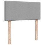 Casa si Gradina - Mobilier - Paturi si accesorii - Paturi - Pat continental cu saltea, gri deschis, 80x200 cm, textil - Infinity.ro
