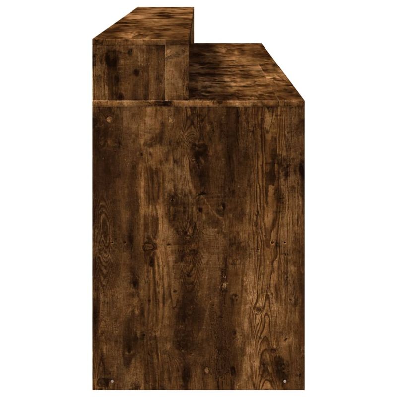 Casa si Gradina - Mobilier - Mese si birouri - Birouri - Birou cu lumini LED stejar fumuriu 200x55x91 cm lemn prelucrat - Infinity.ro