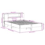 Casa si Gradina - Mobilier - Paturi si accesorii - Paturi - Pat cu biblioteca fara saltea maro 160x200 cm lemn masiv de pin - Infinity.ro
