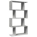 Casa si Gradina - Mobilier - Biblioteci si rafturi - Biblioteci - Biblioteca/separator 4 niveluri gri beton 70x24x129cm lemn - Infinity.ro