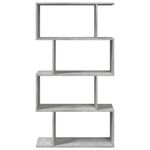 Casa si Gradina - Mobilier - Biblioteci si rafturi - Biblioteci - Biblioteca/separator 4 niveluri gri beton 70x24x129cm lemn - Infinity.ro