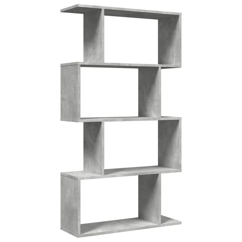 Casa si Gradina - Mobilier - Biblioteci si rafturi - Biblioteci - Biblioteca/separator 4 niveluri gri beton 70x24x129cm lemn - Infinity.ro