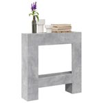 Casa si Gradina - Termice - Sobe, Seminee si accesorii - Accesorii seminee si sobe - Masca de semineu, gri beton, 81x18x82 cm, lemn prelucrat - Infinity.ro