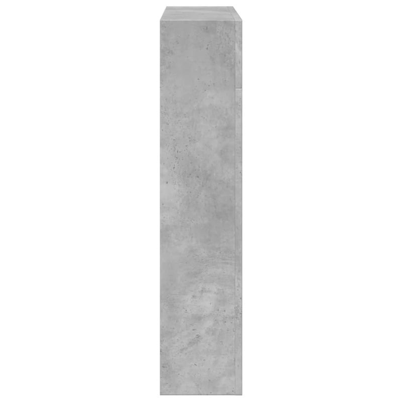 Casa si Gradina - Termice - Sobe, Seminee si accesorii - Accesorii seminee si sobe - Masca de semineu, gri beton, 81x18x82 cm, lemn prelucrat - Infinity.ro