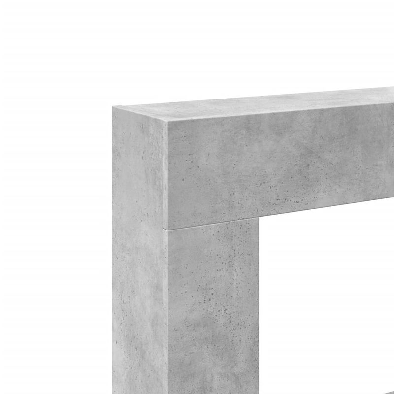 Casa si Gradina - Termice - Sobe, Seminee si accesorii - Accesorii seminee si sobe - Masca de semineu, gri beton, 81x18x82 cm, lemn prelucrat - Infinity.ro