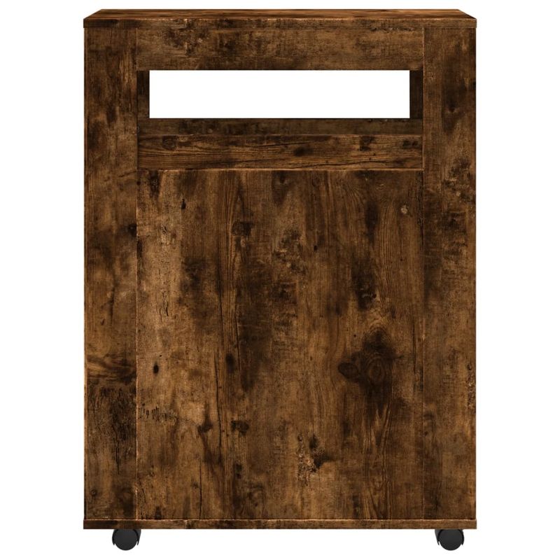 Casa si Gradina - Mobilier - Dulapuri si sifoniere - Dulapuri - Dulap de baie ingust cu roti, stejar fumuriu, lemn prelucrat - Infinity.ro
