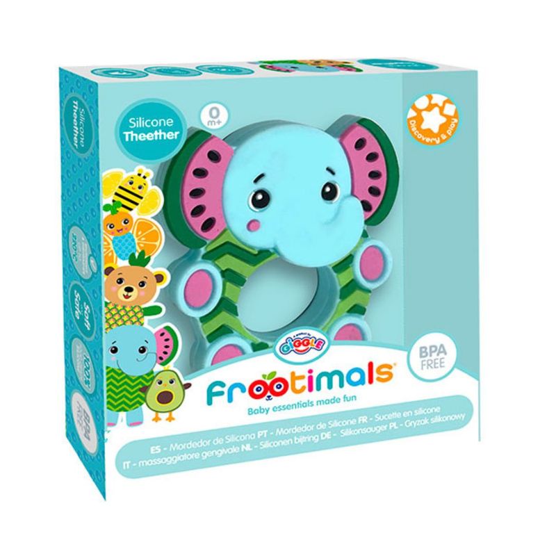 Jucarii, Copii si Bebe - Jucarii si jocuri - Jucarii bebelusi - Jucarii pentru dentitie - Jucarie de dentitie Frootimals, din silicon, Melany Melephant - Infinity.ro