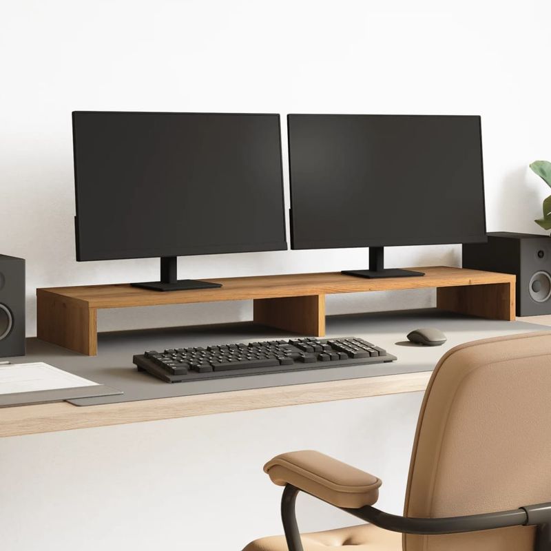 PC, gaming si accesorii - Desktop PC & monitoare - Accesorii monitoare - Suport monitor, stejar artizanal, 100x27x10 cm, lemn prelucrat - Infinity.ro