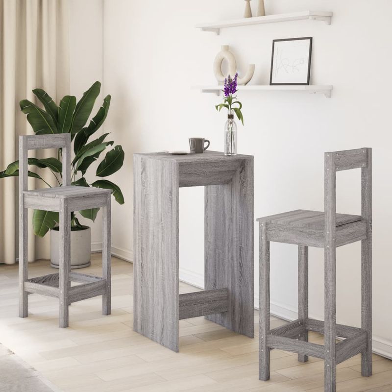 Casa si Gradina - Mobilier - Mese si birouri - Mese bucatarie si dining - Masa bar, gri sonoma, 51x50x103,5 cm, lemn prelucrat - Infinity.ro
