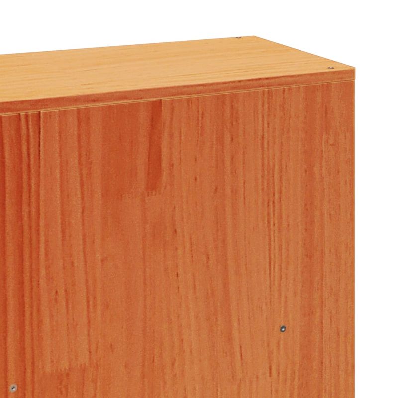 Casa si Gradina - Mobilier - Paturi si accesorii - Paturi - Pat cu biblioteca fara saltea maro ceruit 200x200 cm lemn masiv - Infinity.ro