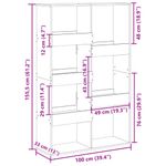 Casa si Gradina - Mobilier - Biblioteci si rafturi - Biblioteci - Biblioteca, stejar maro, 100x33x155,5 cm, lemn prelucrat - Infinity.ro