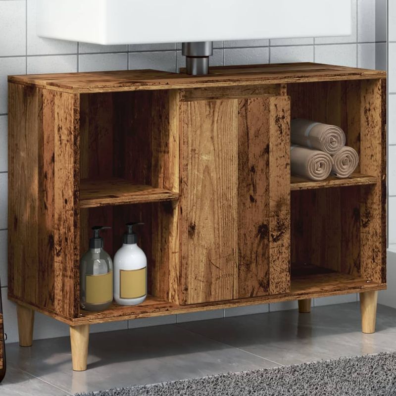 Casa si Gradina - Mobilier - Mobilier baie - Corpuri baie - Dulap pentru baie, lemn vechi, 80x33x60 cm, lemn prelucrat - Infinity.ro