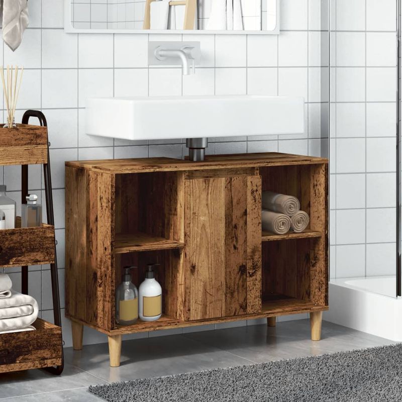 Casa si Gradina - Mobilier - Mobilier baie - Corpuri baie - Dulap pentru baie, lemn vechi, 80x33x60 cm, lemn prelucrat - Infinity.ro