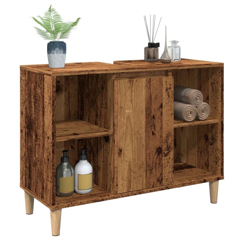 Casa si Gradina - Mobilier - Mobilier baie - Corpuri baie - Dulap pentru baie, lemn vechi, 80x33x60 cm, lemn prelucrat - Infinity.ro