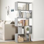 Casa si Gradina - Mobilier - Biblioteci si rafturi - Biblioteci - Biblioteca/separator 5 niveluri gri beton 70x24x161 cm lemn - Infinity.ro