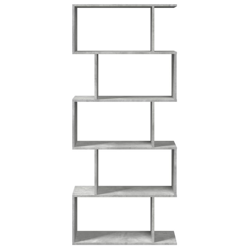 Casa si Gradina - Mobilier - Biblioteci si rafturi - Biblioteci - Biblioteca/separator 5 niveluri gri beton 70x24x161 cm lemn - Infinity.ro