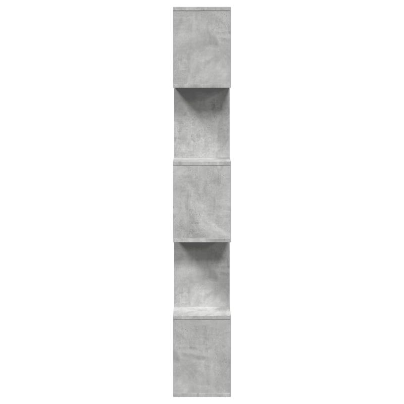 Casa si Gradina - Mobilier - Biblioteci si rafturi - Biblioteci - Biblioteca/separator 5 niveluri gri beton 70x24x161 cm lemn - Infinity.ro