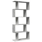 Casa si Gradina - Mobilier - Biblioteci si rafturi - Biblioteci - Biblioteca/separator 5 niveluri gri beton 70x24x161 cm lemn - Infinity.ro