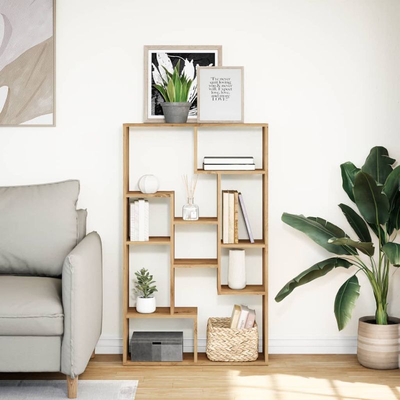 Casa si Gradina - Mobilier - Biblioteci si rafturi - Biblioteci - Biblioteca, stejar artizanal, 72x20x120 cm, lemn prelucrat - Infinity.ro