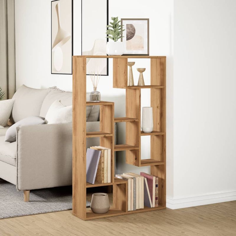 Casa si Gradina - Mobilier - Biblioteci si rafturi - Biblioteci - Biblioteca, stejar artizanal, 72x20x120 cm, lemn prelucrat - Infinity.ro