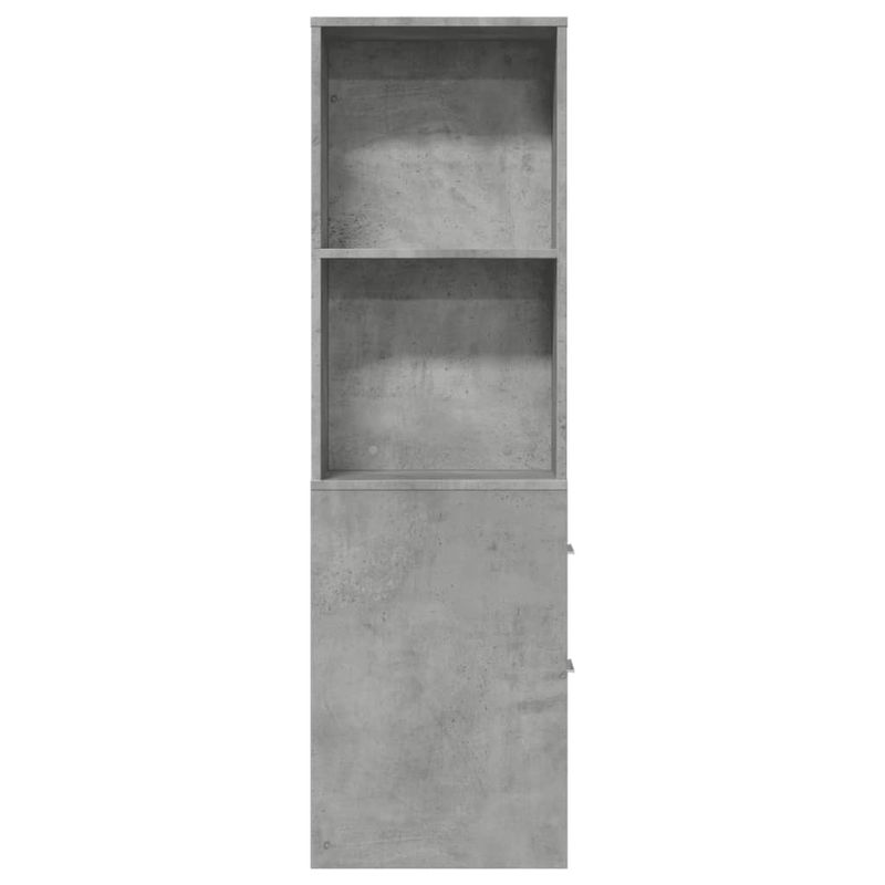 Casa si Gradina - Mobilier - Dulapuri si sifoniere - Dulapuri - Dulap de baie ingust cu roti, gri beton, lemn prelucrat - Infinity.ro