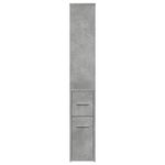 Casa si Gradina - Mobilier - Dulapuri si sifoniere - Dulapuri - Dulap de baie ingust cu roti, gri beton, lemn prelucrat - Infinity.ro