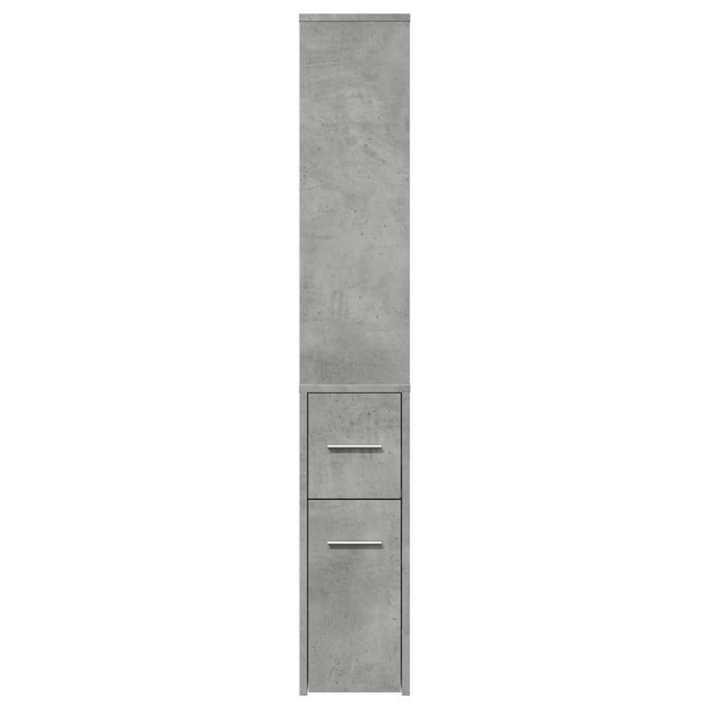Casa si Gradina - Mobilier - Dulapuri si sifoniere - Dulapuri - Dulap de baie ingust cu roti, gri beton, lemn prelucrat - Infinity.ro