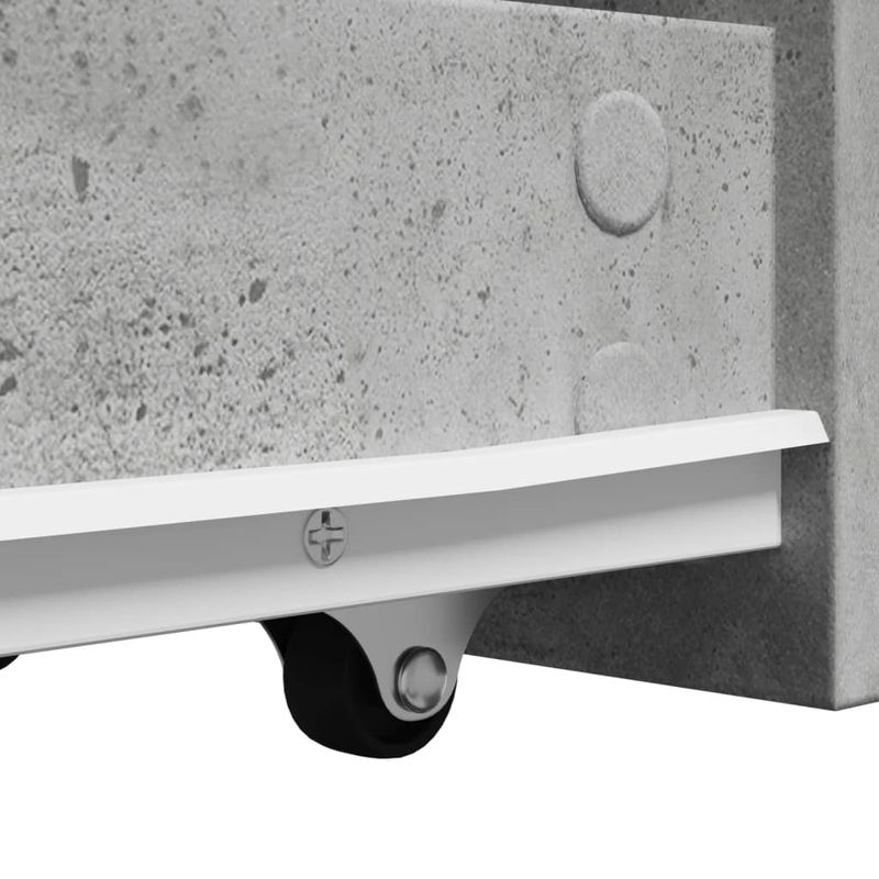 Casa si Gradina - Mobilier - Dulapuri si sifoniere - Dulapuri - Dulap de baie ingust cu roti, gri beton, lemn prelucrat - Infinity.ro