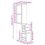 Casa si Gradina - Mobilier - Dulapuri si sifoniere - Dulapuri - Dulap de baie ingust cu roti, gri beton, lemn prelucrat - Infinity.ro