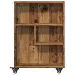Casa si Gradina - Mobilier - Biblioteci si rafturi - Biblioteci - Carucior depozitare ingust lemn vechi 48x13x68cm lemn prelucrat - Infinity.ro