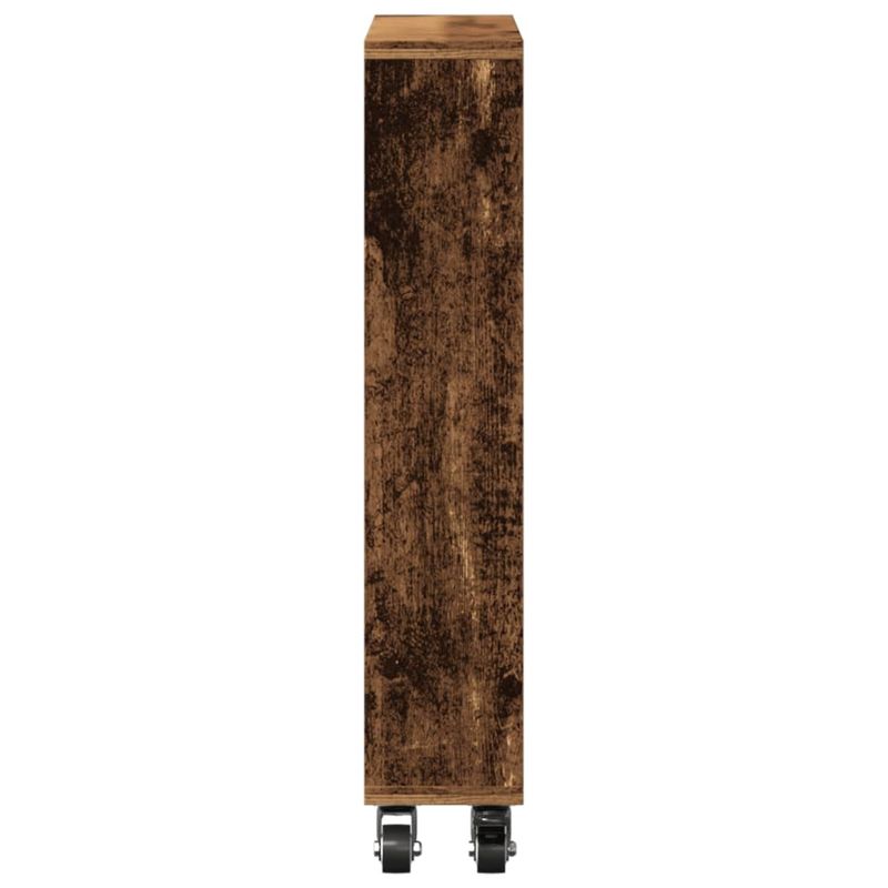 Casa si Gradina - Mobilier - Biblioteci si rafturi - Biblioteci - Carucior depozitare ingust lemn vechi 48x13x68cm lemn prelucrat - Infinity.ro