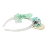 Fashion, accesorii si bijuterii - Copii - Accesorii copii - Accesorii pentru par copii - Coronita par model urechi cu fundita turcoaz - Infinity.ro