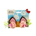 Fashion, accesorii si bijuterii - Copii - Accesorii copii - Accesorii pentru par copii - Set 2 clame Zooky urechiuse roz-maro - Infinity.ro